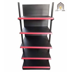 Heavy-duty French retail shelf designed for optimal display and organization in stores. Ideal for showcasing products efficientl